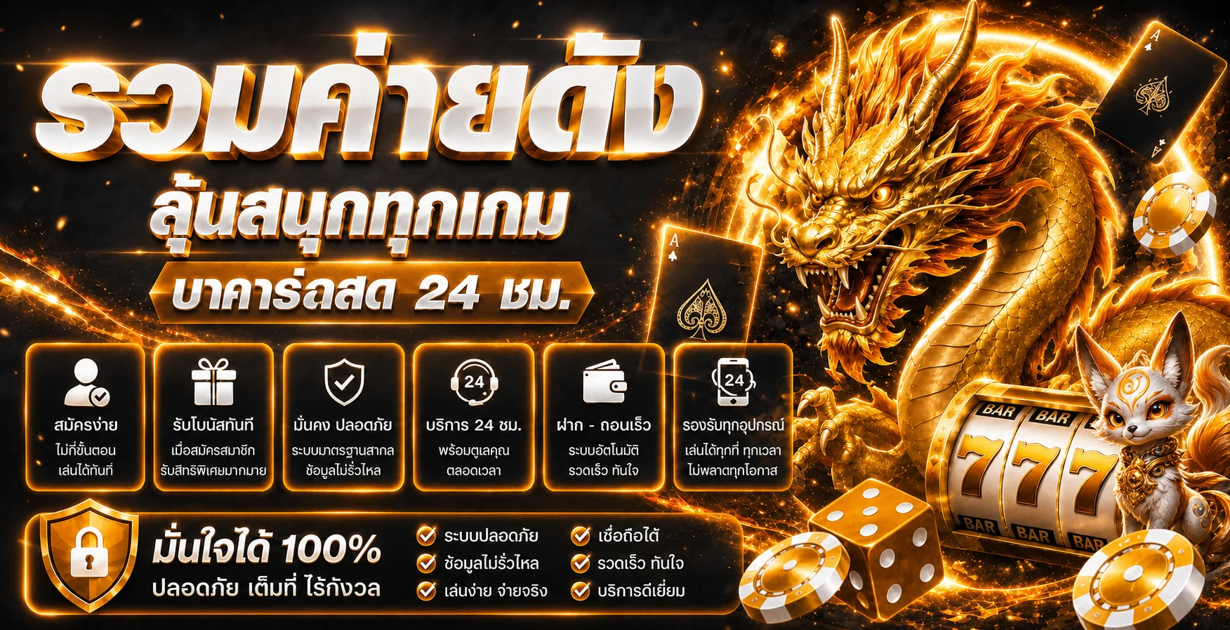 ภาพรวมบาคาร่าและคาสิโนออนไลน์ ITEM38